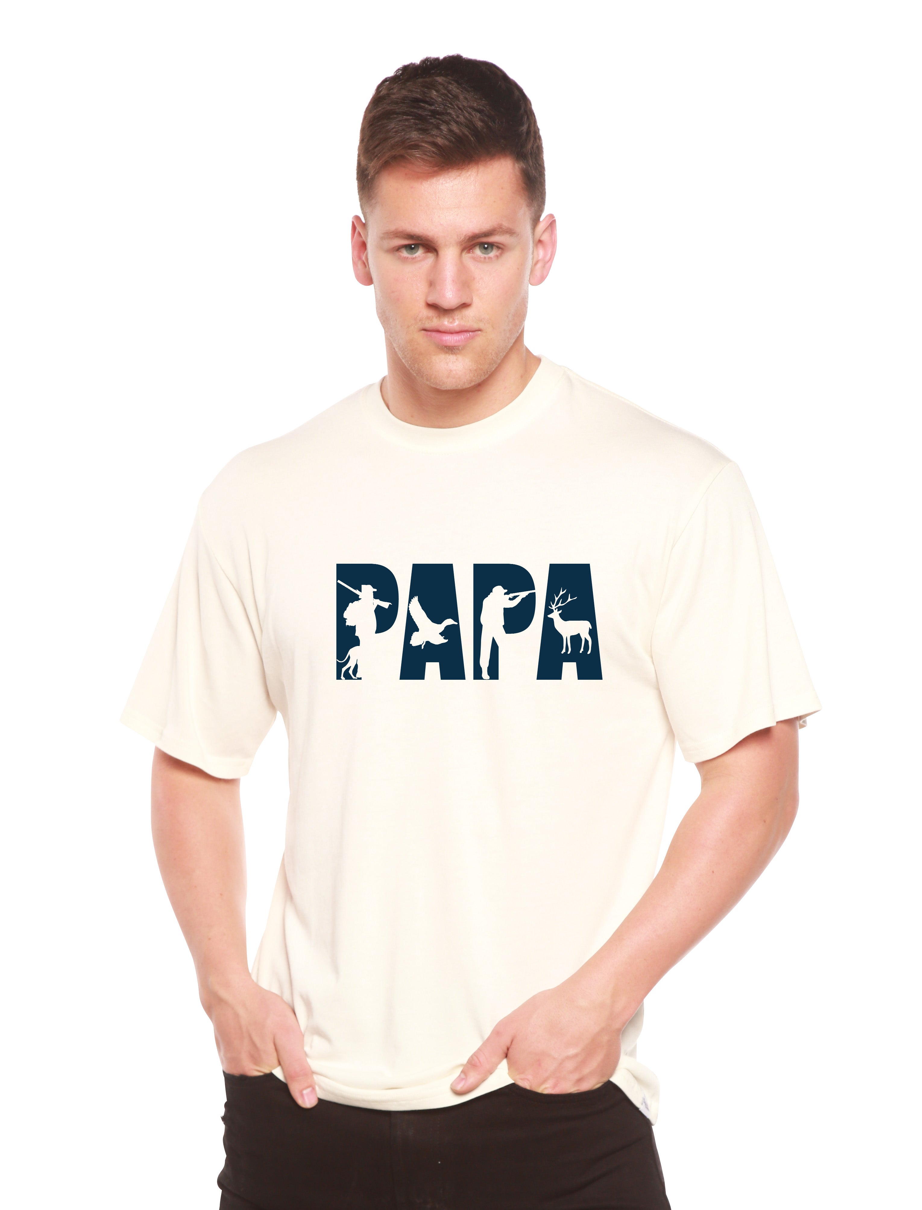 PAPA Men's Bamboo Viscose/Organic Cotton Short Sleeve Graphic T-Shirt - The7Letter