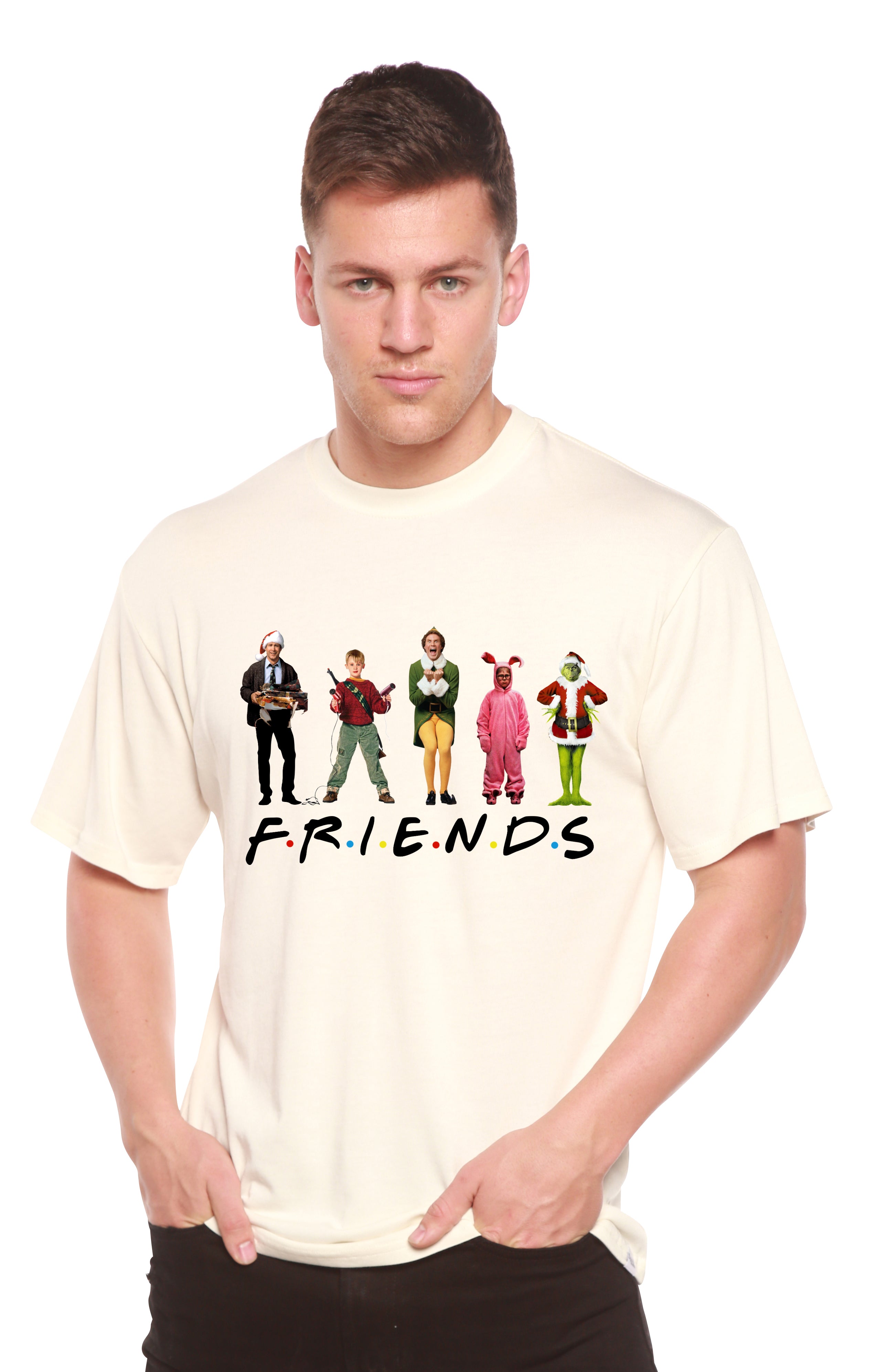 Funny Christmas Movies Printed Men's Bamboo T-Shirt - The7Letter