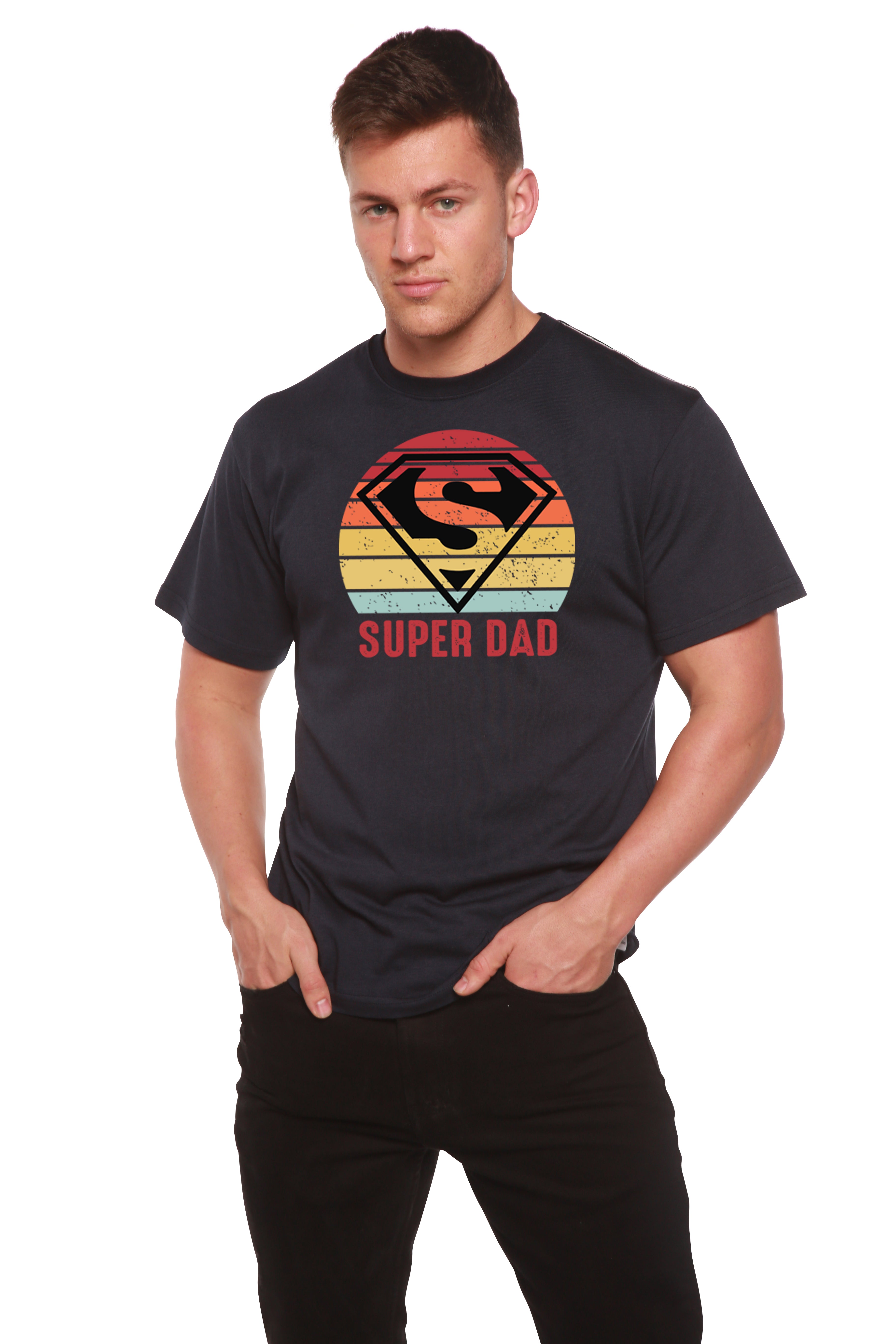 Super Dad Men's Bamboo Viscose/Organic Cotton Short Sleeve Graphic T-Shirt - The7Letter
