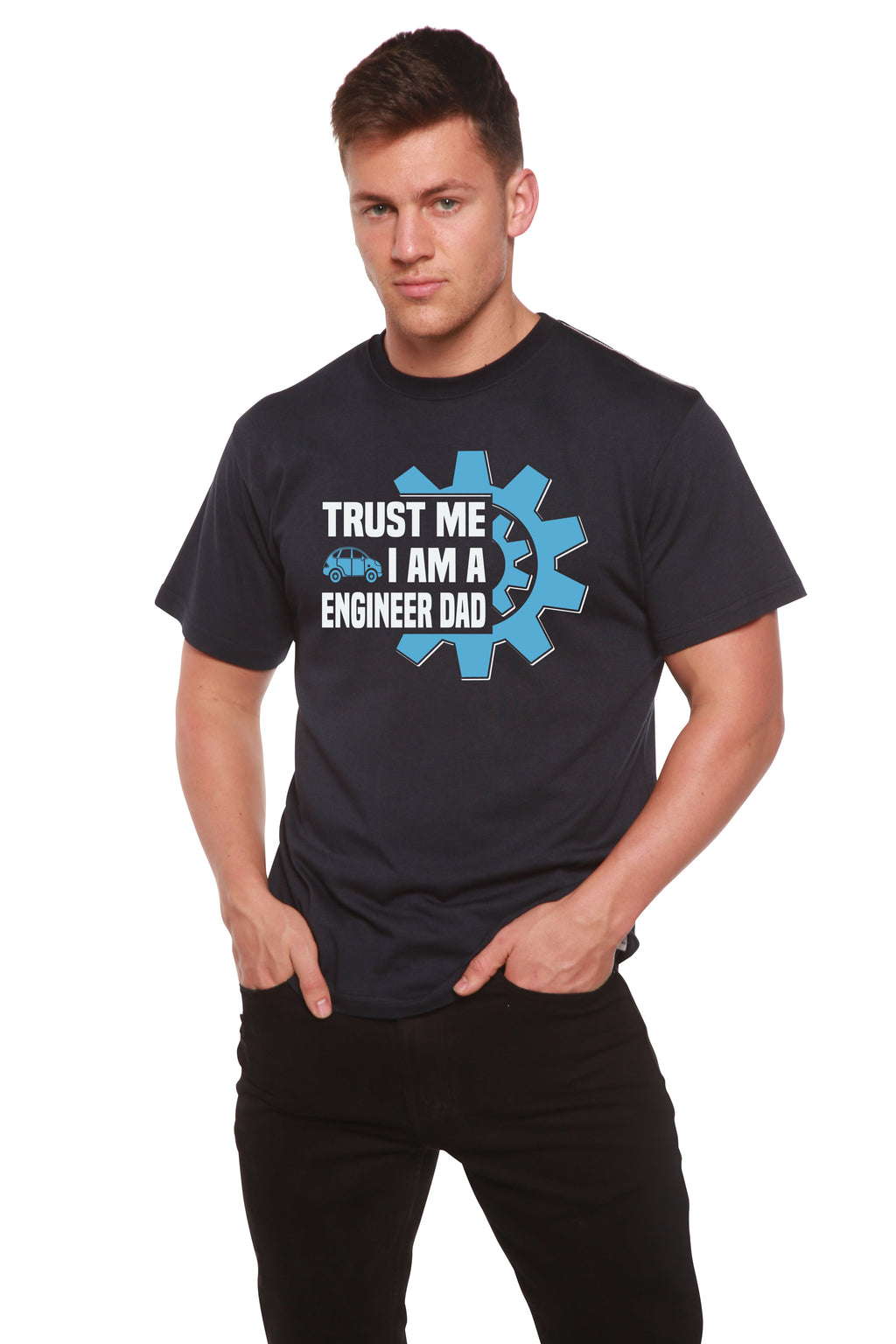 Trust Me I'm a Engineer Dad Men's Bamboo Viscose/Organic Cotton Short Sleeve Graphic T-Shirt - The7Letter