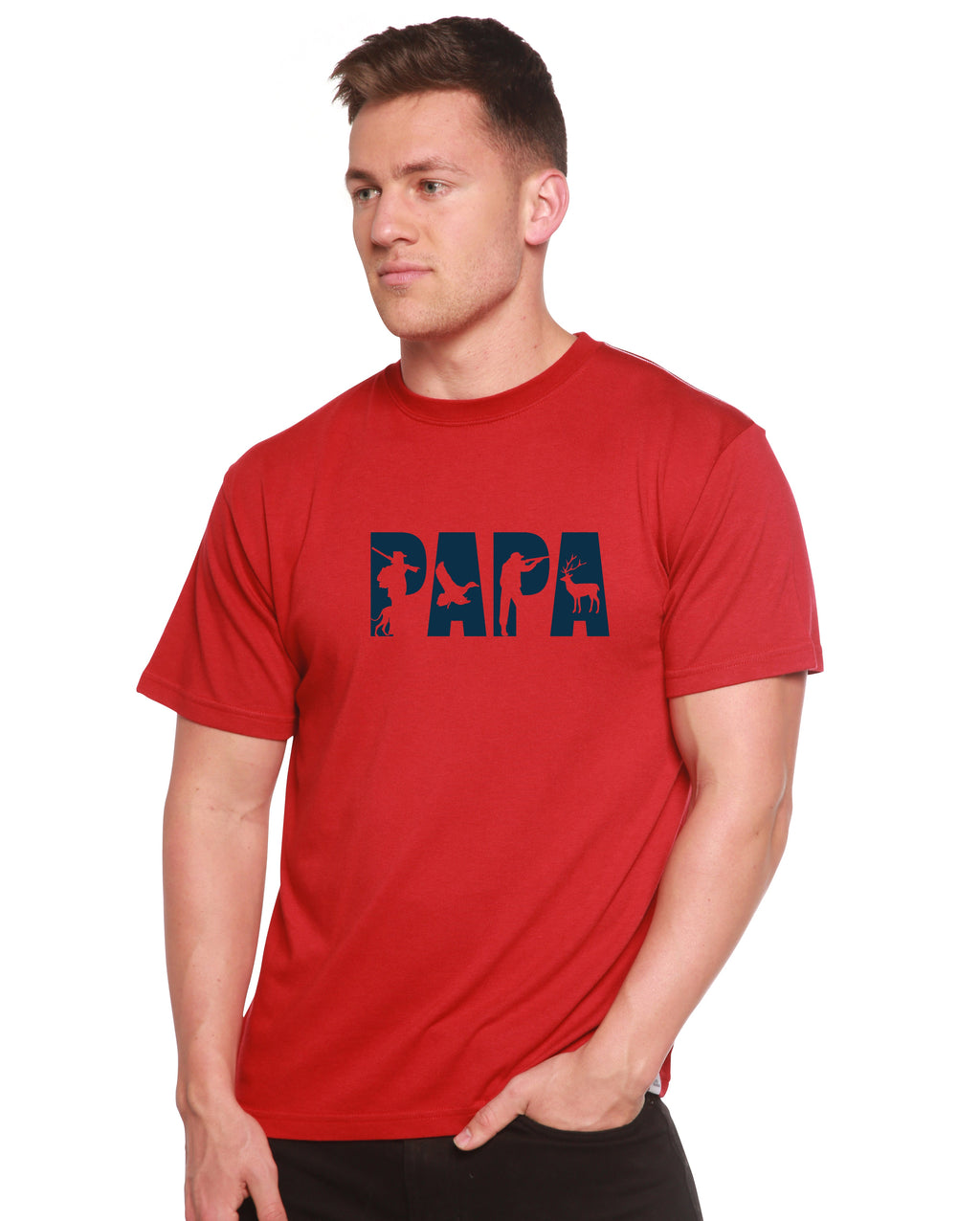 PAPA Men's Bamboo Viscose/Organic Cotton Short Sleeve Graphic T-Shirt - The7Letter