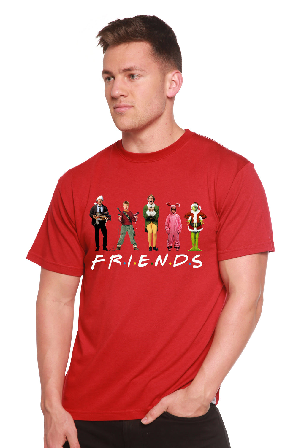 Funny Christmas Movies Printed Men's Bamboo T-Shirt - The7Letter