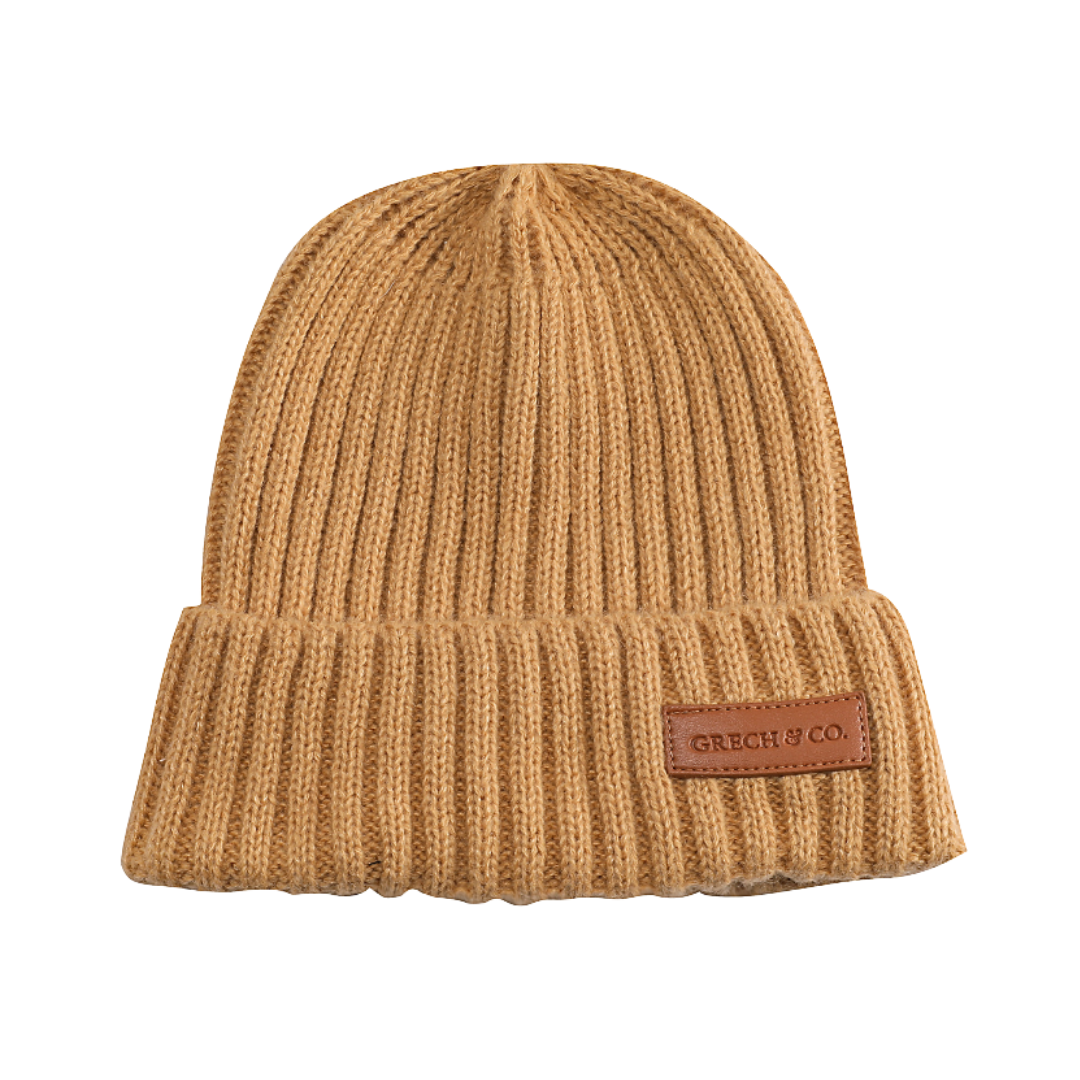Knit Beanie Wide Rib | Buckwheat - The7Letter