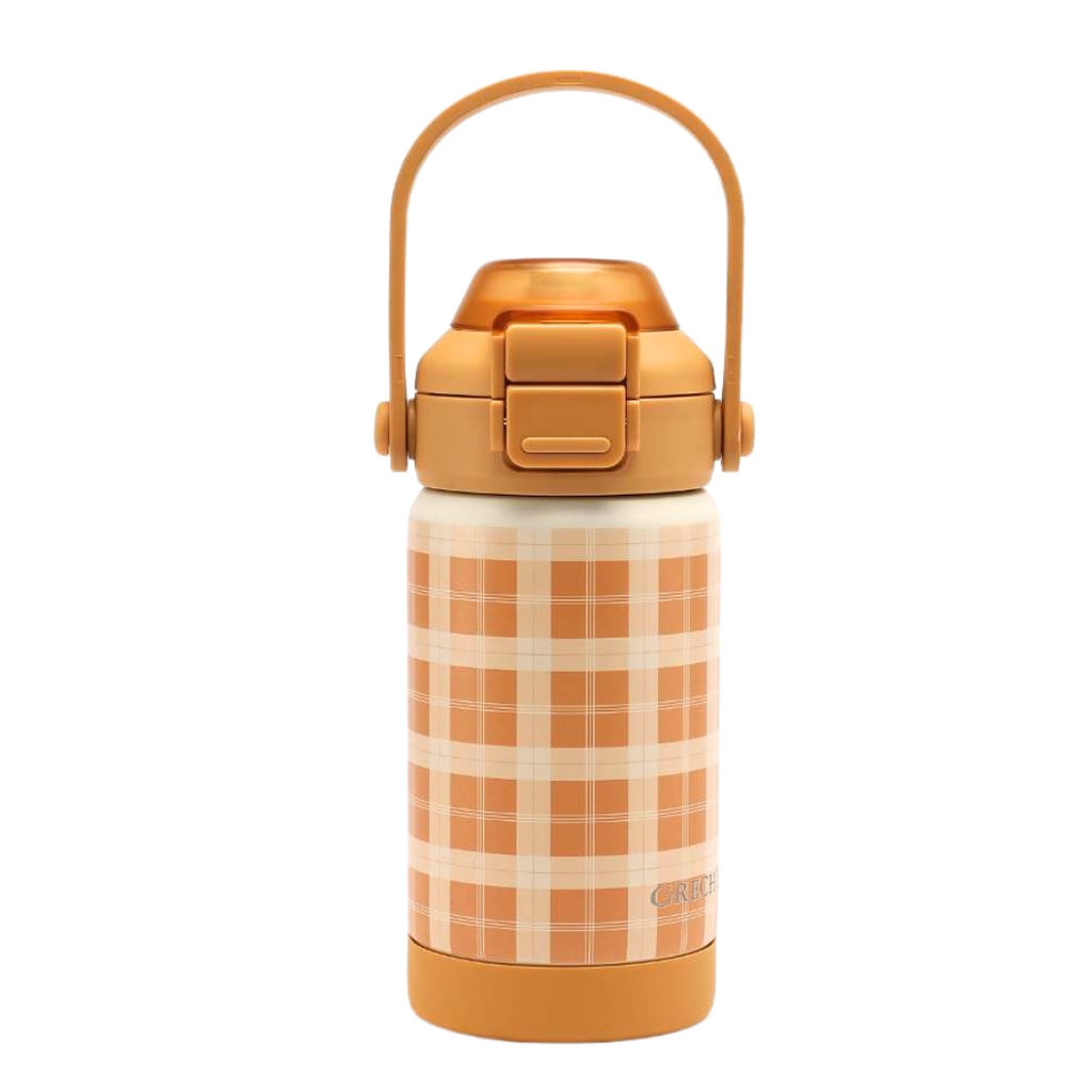 Sip + Chug 2 in 1 Thermo Water Bottle 12 oz. | Buckwheat Plaid - The7Letter