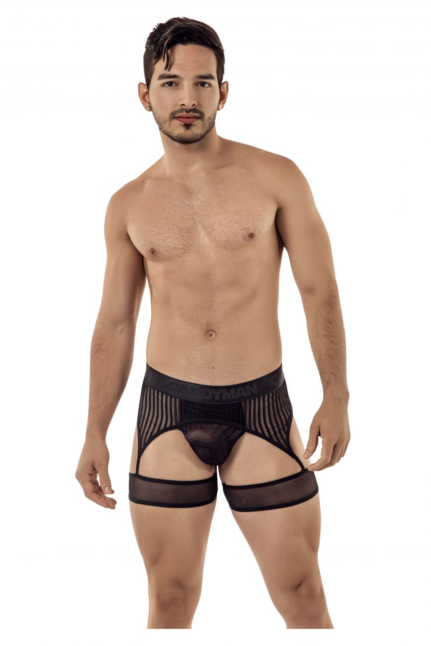 CandyMan 99403 Lanières Gaine-Culotte String Couleur Noir