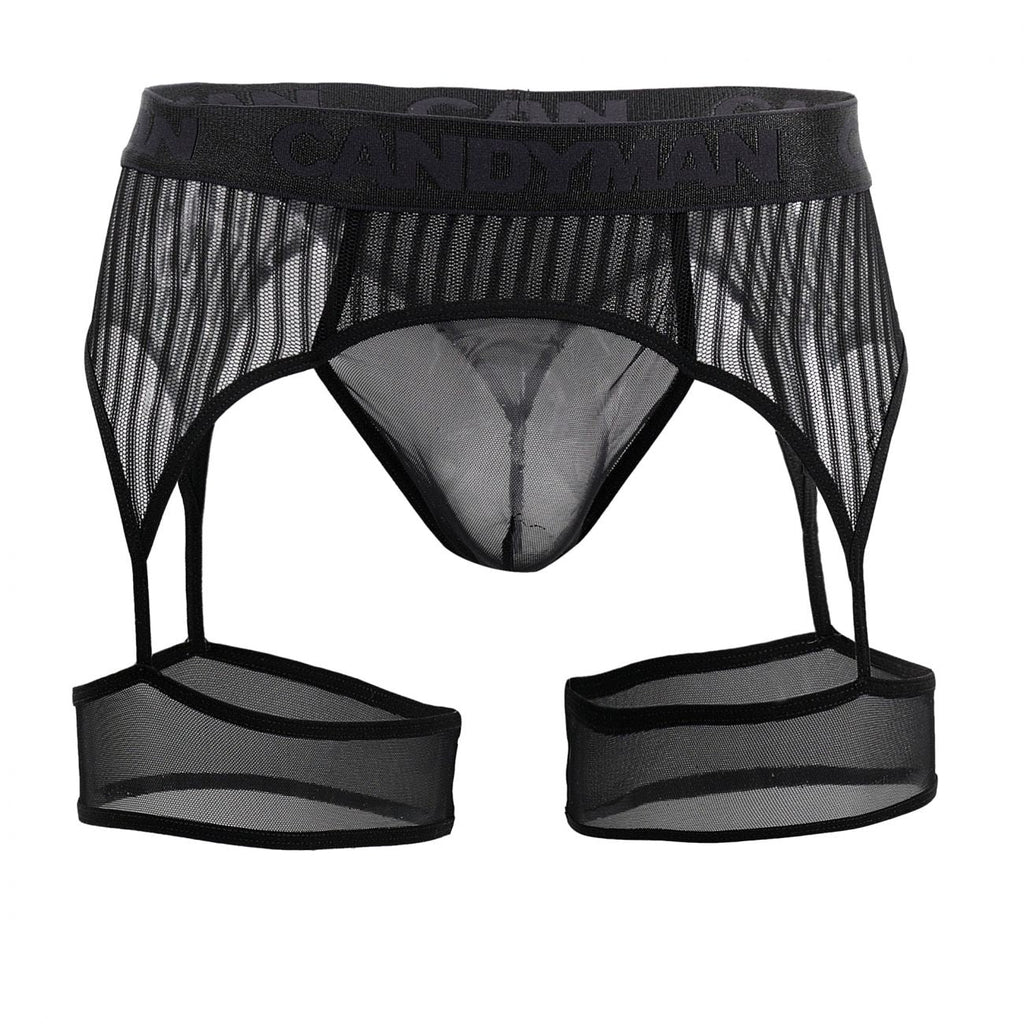 CandyMan 99403 Lanières Gaine-Culotte String Couleur Noir