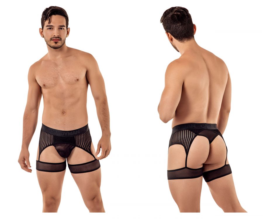 CandyMan 99403 Lanières Gaine-Culotte String Couleur Noir