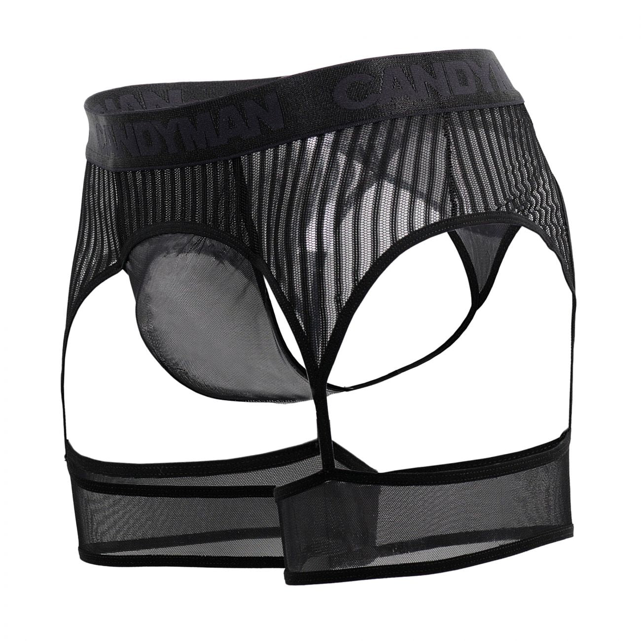 CandyMan 99403 Lanières Gaine-Culotte String Couleur Noir