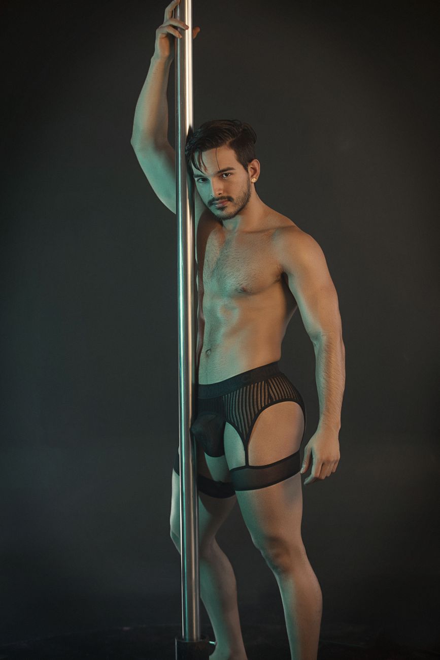 CandyMan 99403 Lanières Gaine-Culotte String Couleur Noir