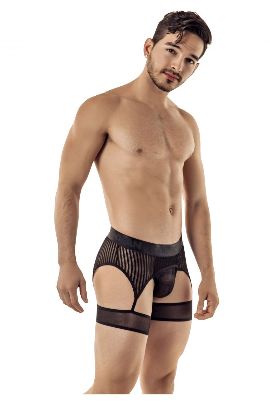 CandyMan 99403 Lanières Gaine-Culotte String Couleur Noir