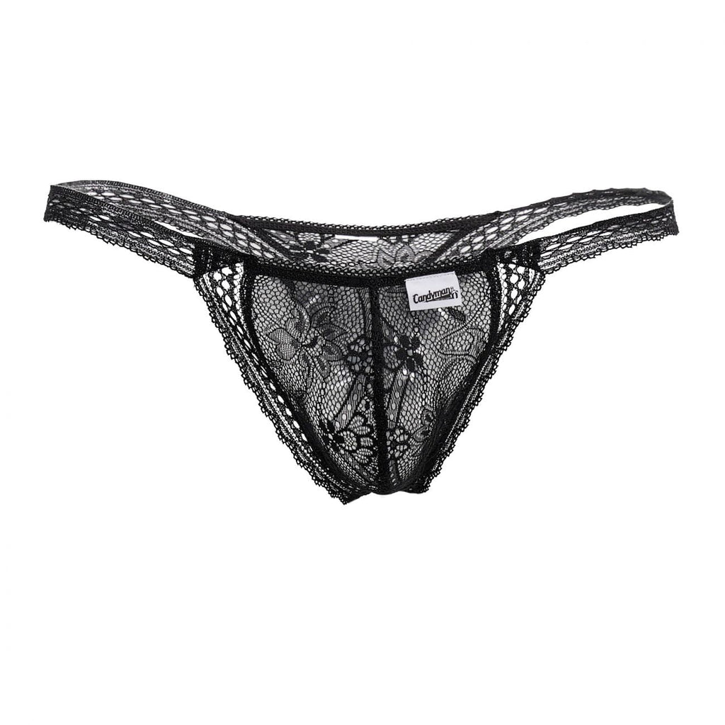 CandyMan 99420 Strings en dentelle doublée Couleur Noir