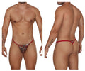 CandyMan 99685 String en dentelle Couleur Rouge-Imprimé