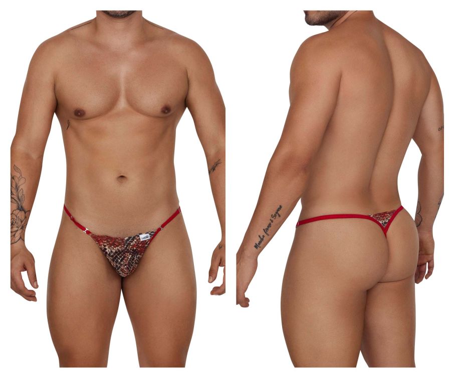 CandyMan 99685 String en dentelle Couleur Rouge-Imprimé