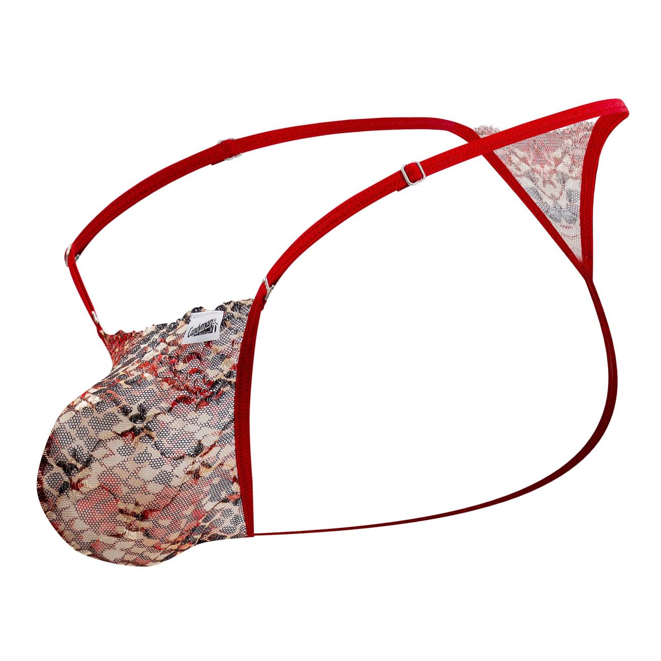 CandyMan 99685 String en dentelle Couleur Rouge-Imprimé
