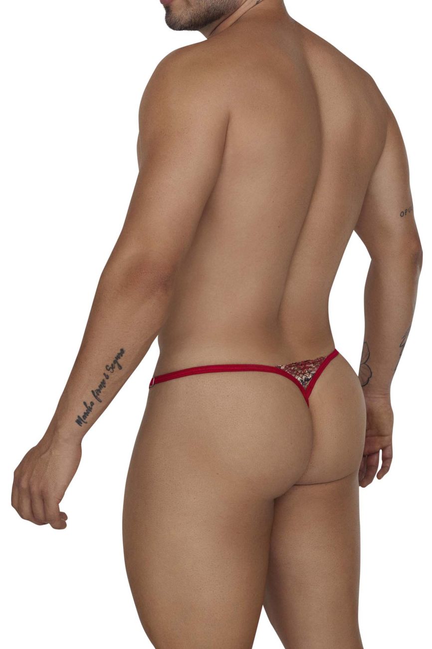 CandyMan 99685 String en dentelle Couleur Rouge-Imprimé