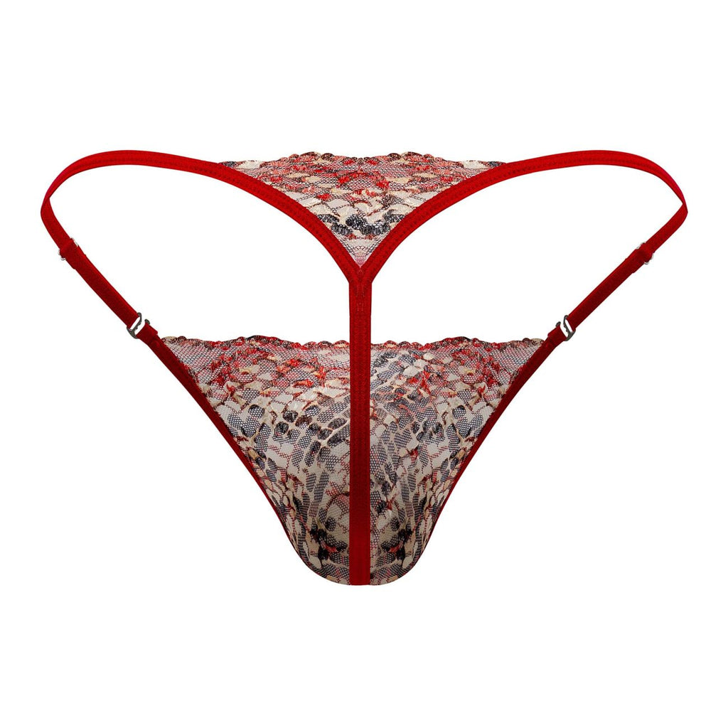CandyMan 99685 String en dentelle Couleur Rouge-Imprimé