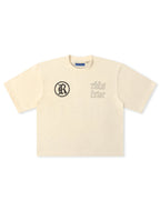 Rebel Denim Developmental Saints Cropped Tee - Cream