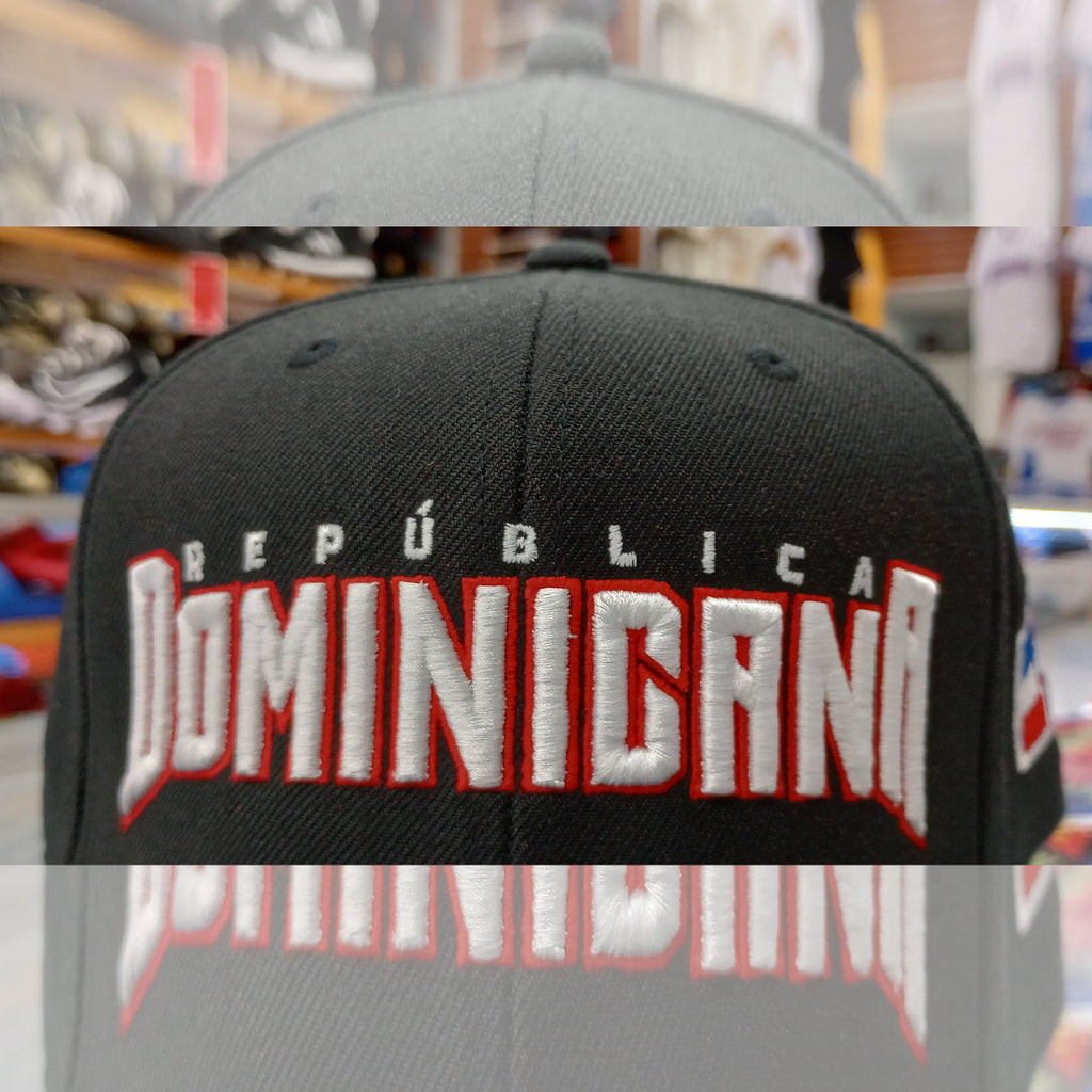Casquette snapback noire République dominicaine