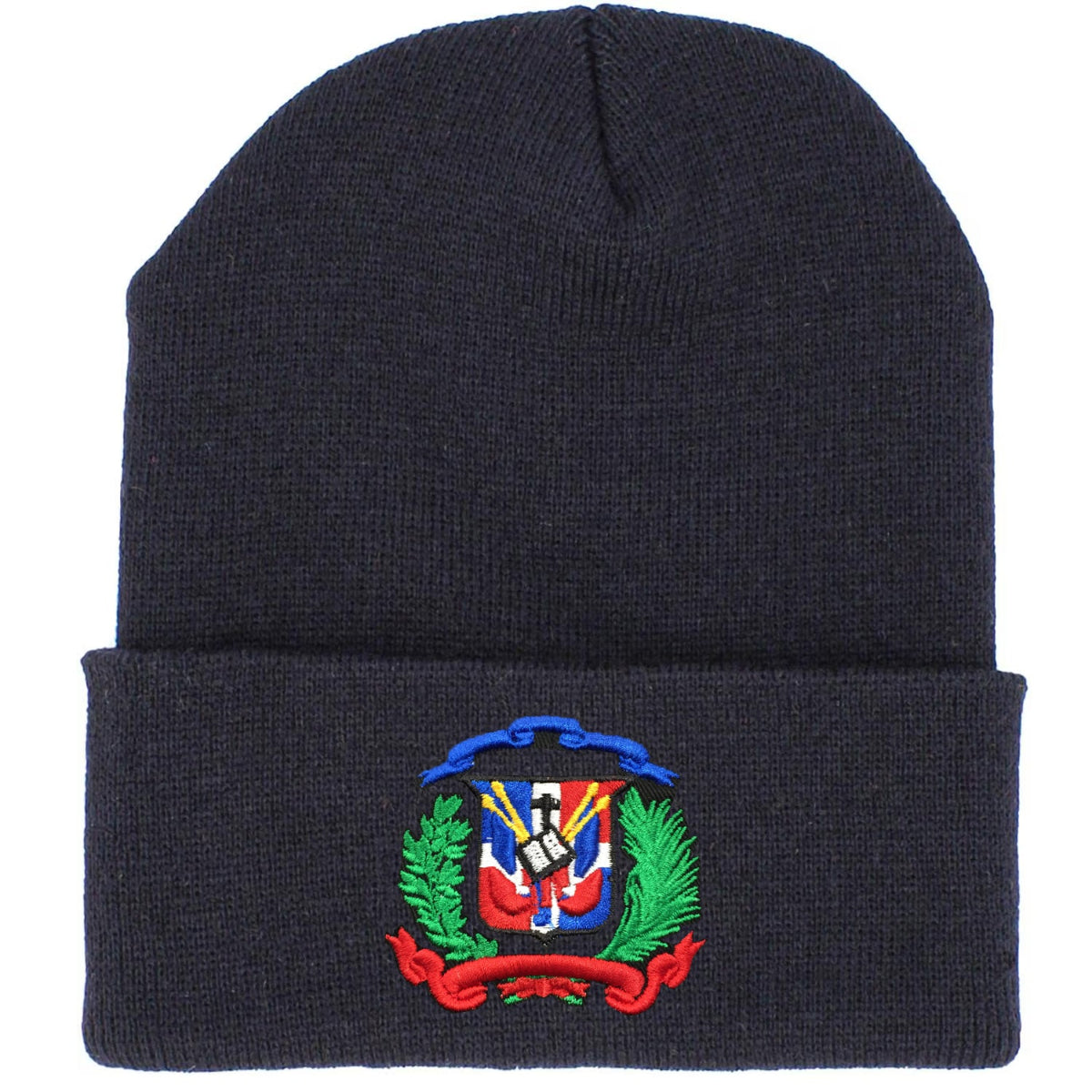 Dominikanischer Schild Skully Schwarze Beanie-Mütze