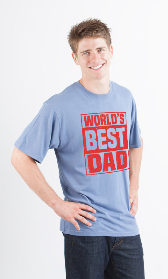 World's Best Dad Men's Bamboo Viscose/Organic Cotton Short Sleeve Graphic T-Shirt - The7Letter