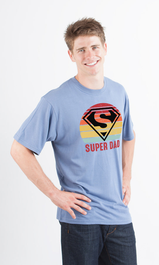 Super Dad Men's Bamboo Viscose/Organic Cotton Short Sleeve Graphic T-Shirt - The7Letter