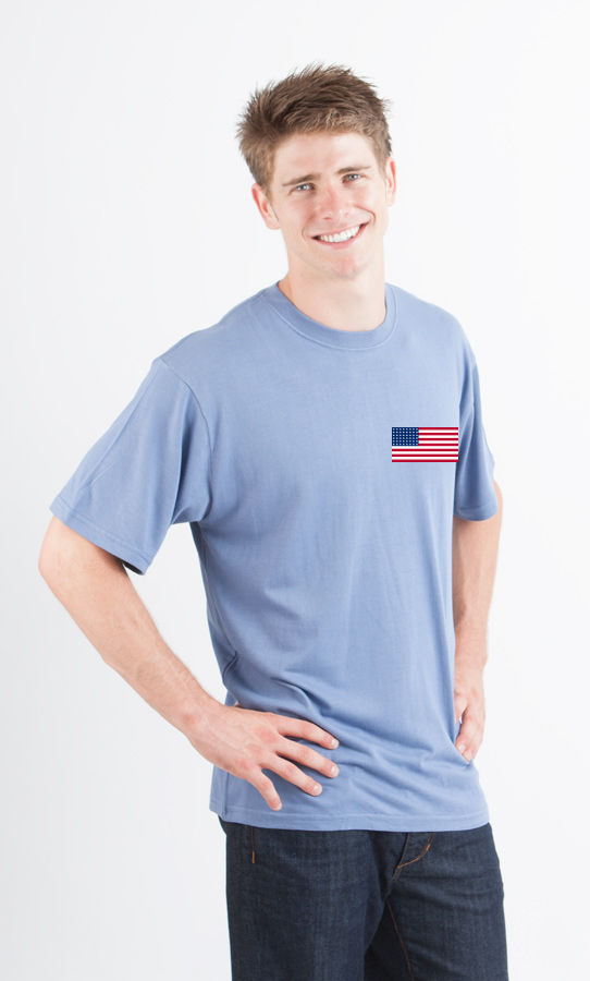 American Flag Men's Bamboo Viscose/Organic Cotton Short Sleeve Graphic T-Shirt - The7Letter