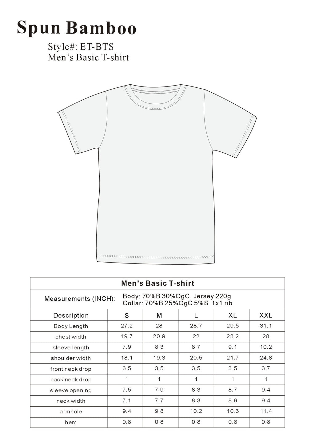 Men's Bamboo Viscose/Organic Cotton Pocket T-Shirt - The7Letter
