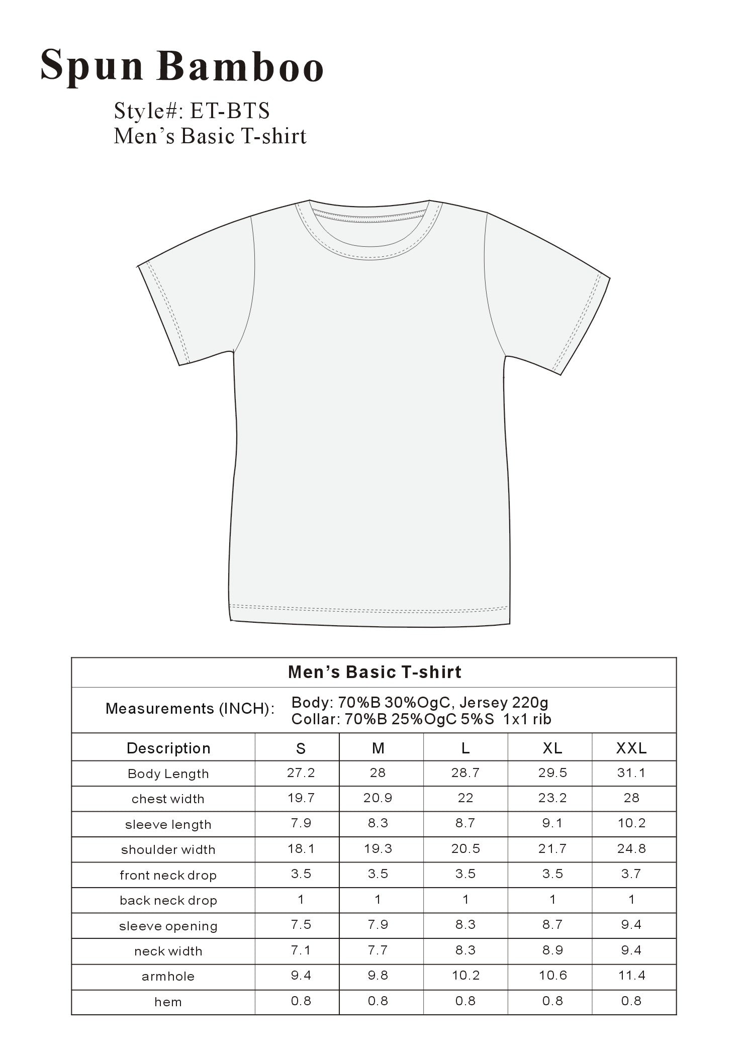 Men's Bamboo Viscose/Organic Cotton Pocket T-Shirt - The7Letter