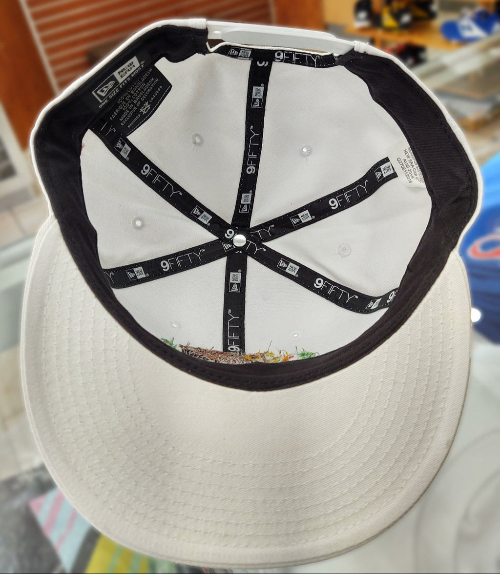 Casquette SnapBack blanche New Era Mexico, avec écusson et drapeau brodés