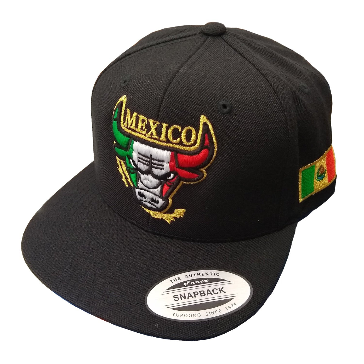 Casquette brodée à logo de taureau mexicain SnapBack