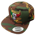 Bestickte SnapBack Cap mit mexikanischem Stier-Logo und Camouflage-Muster