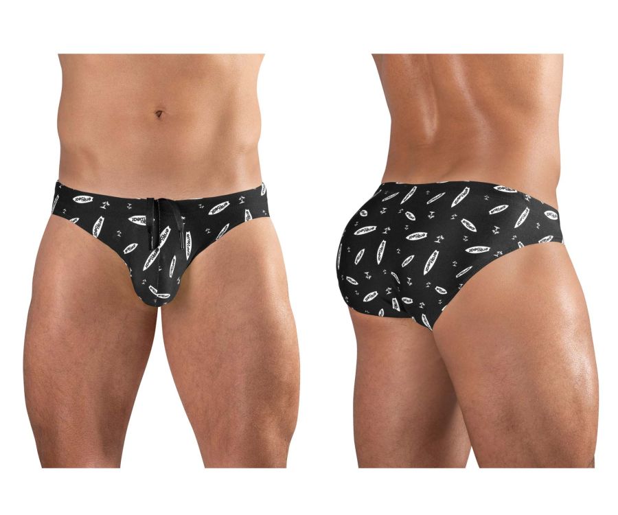 Slip de bain ErgoWear EW1766 X4D SW coloris Noir-Blanc