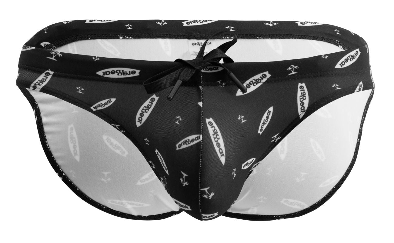 Slip de bain ErgoWear EW1766 X4D SW coloris Noir-Blanc