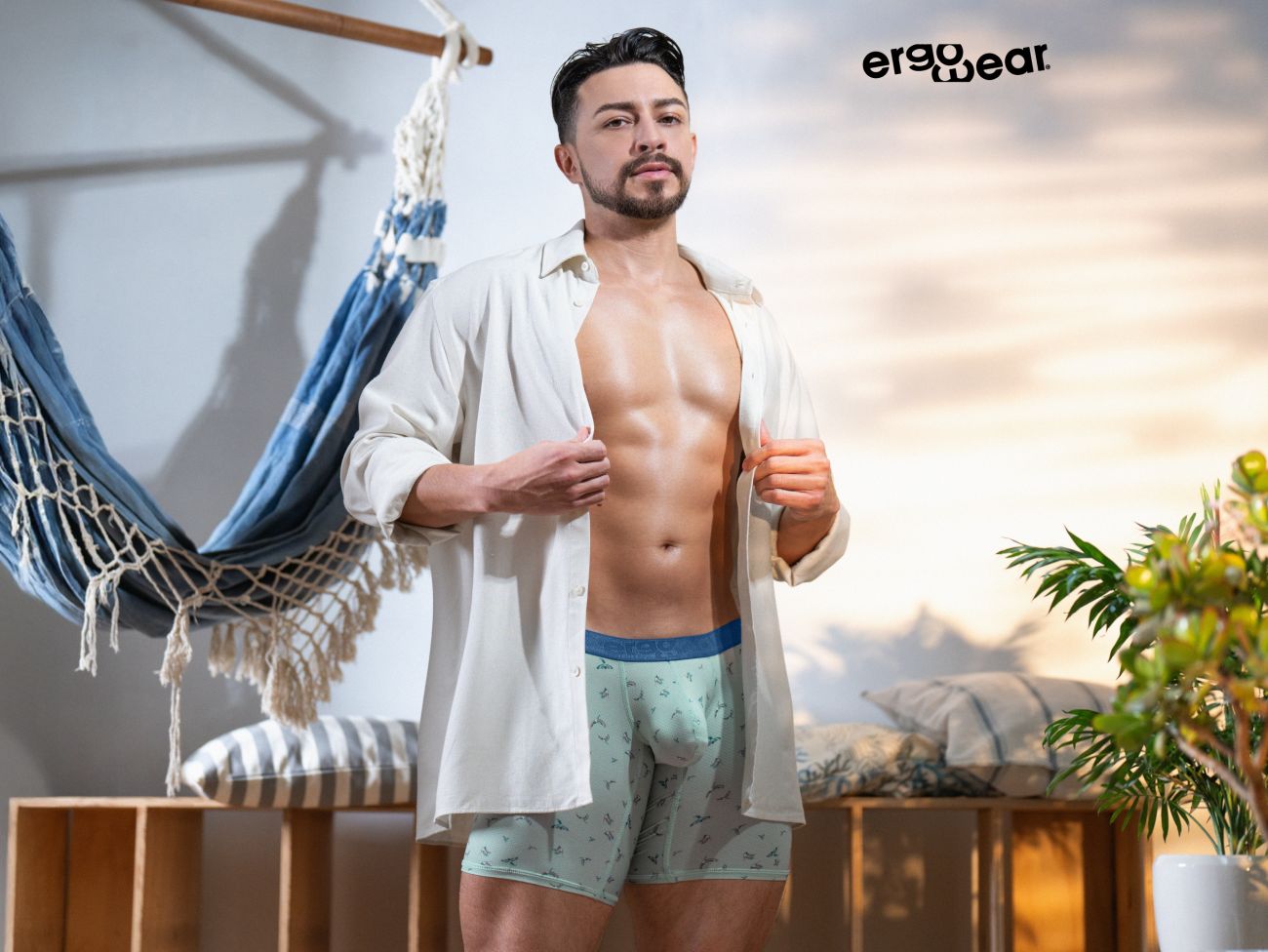 ErgoWear EW1779 SLK SE Boxer Briefs Color Frost-Birds