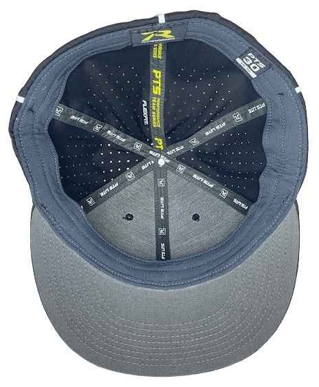 Richardson LITE R-Flex Performance Football/Lacrosse Officials Hat - Black w/White Piping