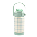 Sip + Chug 2 in 1 Thermo Water Bottle 12 oz. | Fern Plaid - The7Letter