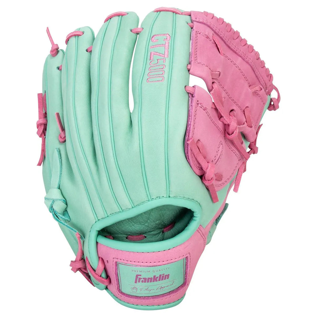 Franklin Sports CTZ5000 12" Baseballhandschuh – Mint & Rose | Premium Leder-Infield-Handschuh