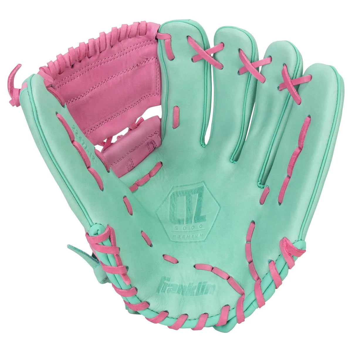 Franklin Sports CTZ5000 12" Baseballhandschuh – Mint & Rose | Premium Leder-Infield-Handschuh