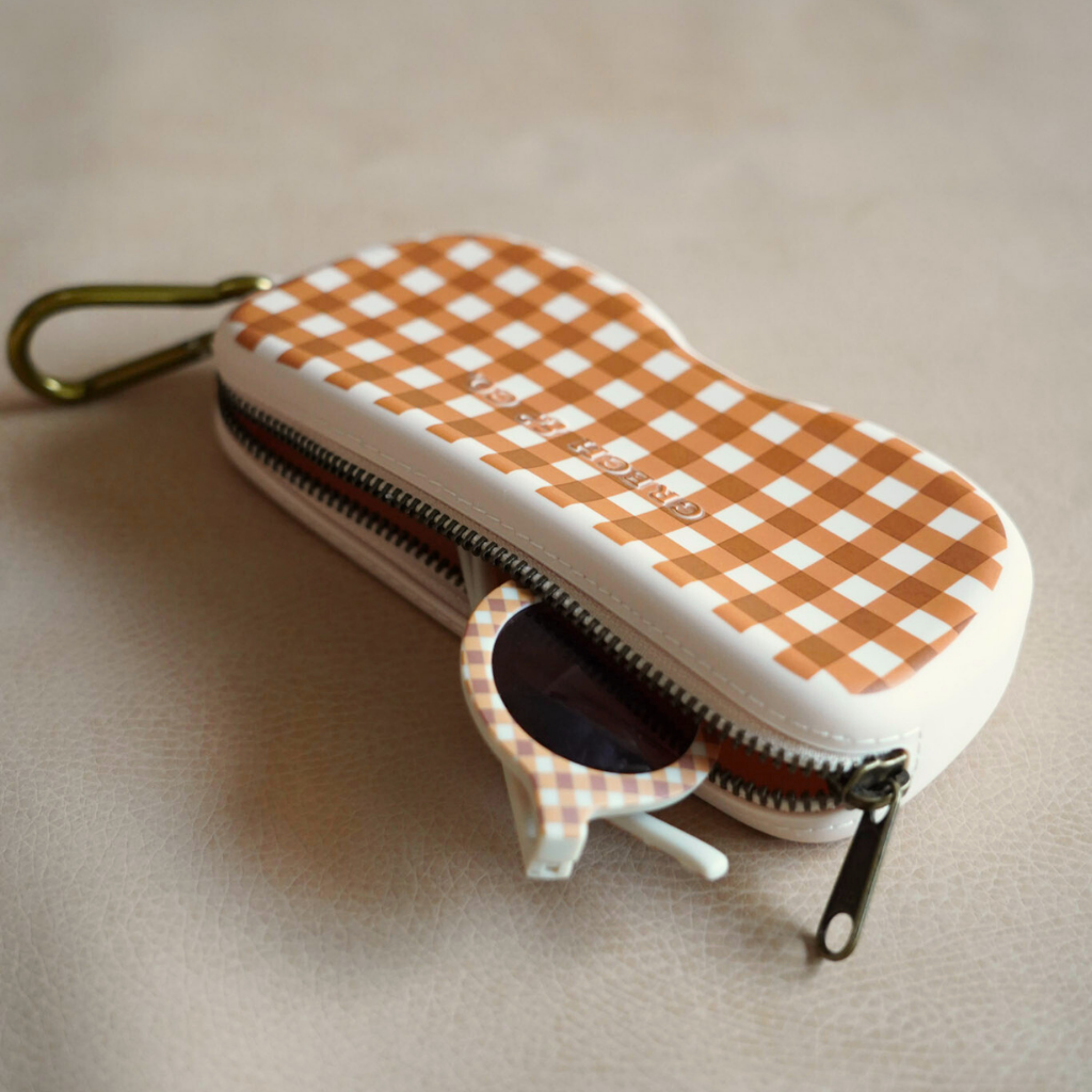 Zip + Go Case | Soft Silicone | Sienna Gingham - The7Letter