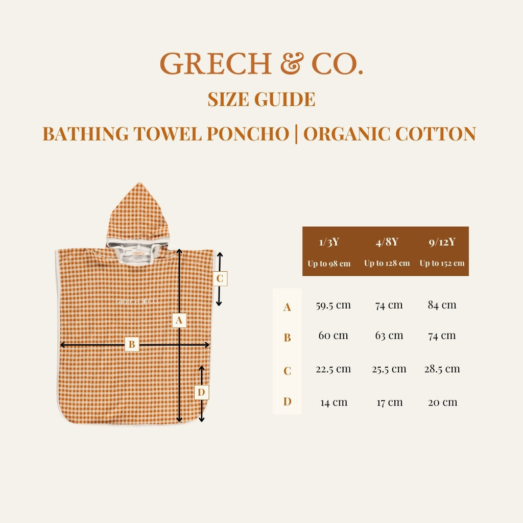 Bathing  Towel Poncho | Organic Cotton - Sunset Meadow - The7Letter