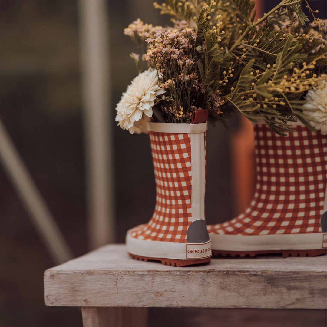 Classic Rain Boots | Sienna Gingham - The7Letter