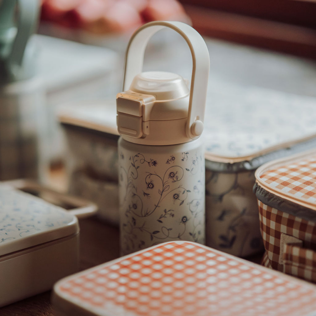 Sip + Chug 2 in 1 Thermo Water Bottle 12 oz. | Scandi Floral - The7Letter