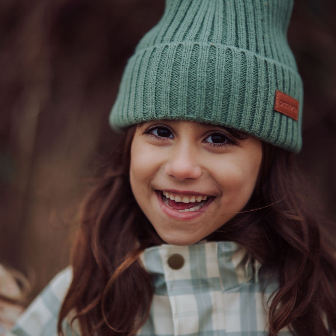 Knit Beanie Wide Rib | Fern - The7Letter