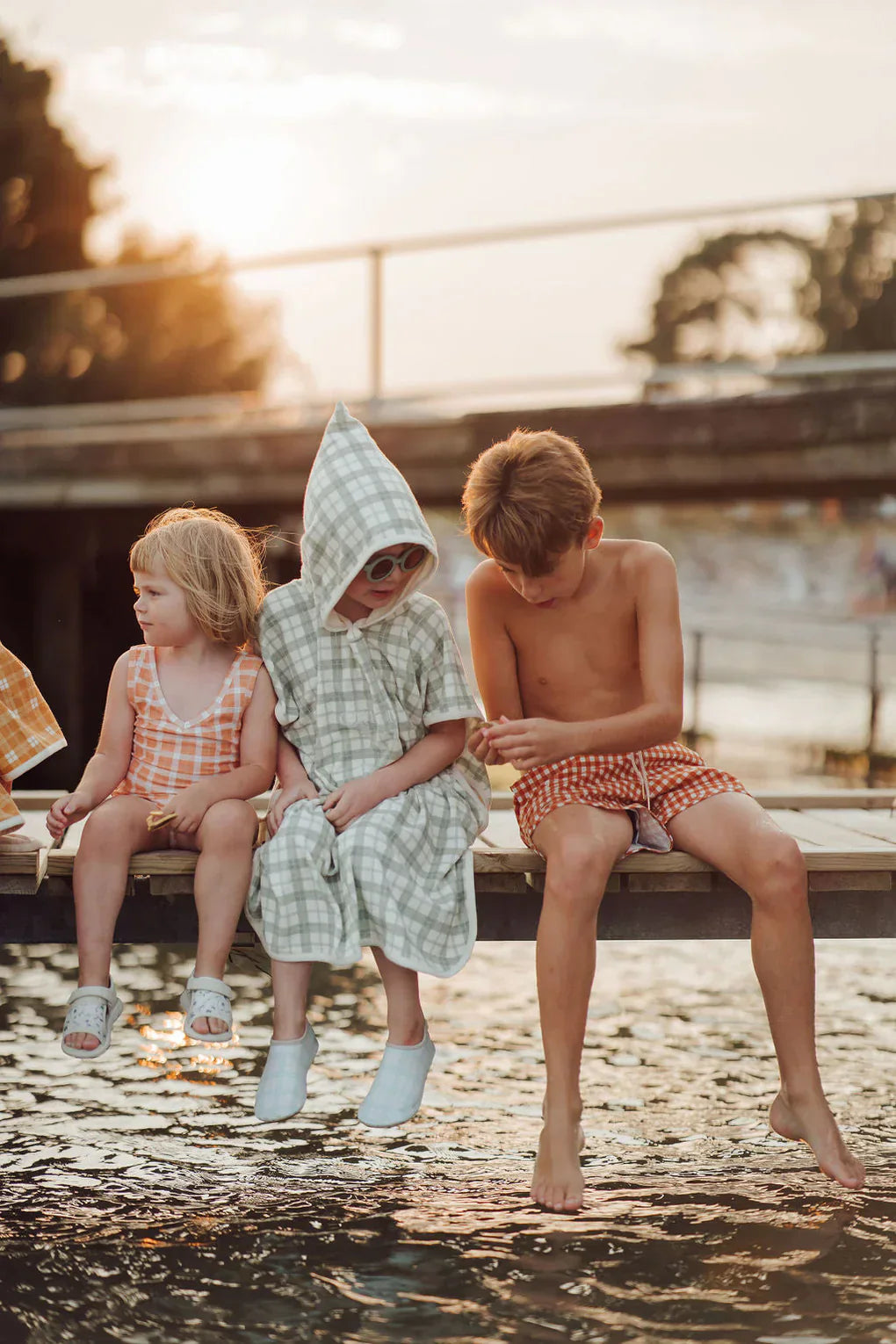 Swim Trunks | UPF + Recycled - Sienna Gingham - The7Letter