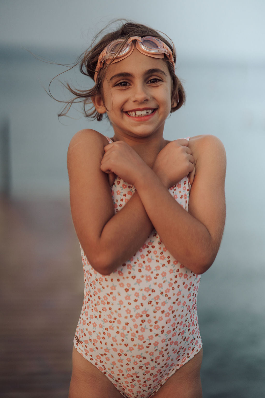 Sweetheart 1 Piece Swimsuit | UPF + Recycled - Sunset Meadow - The7Letter