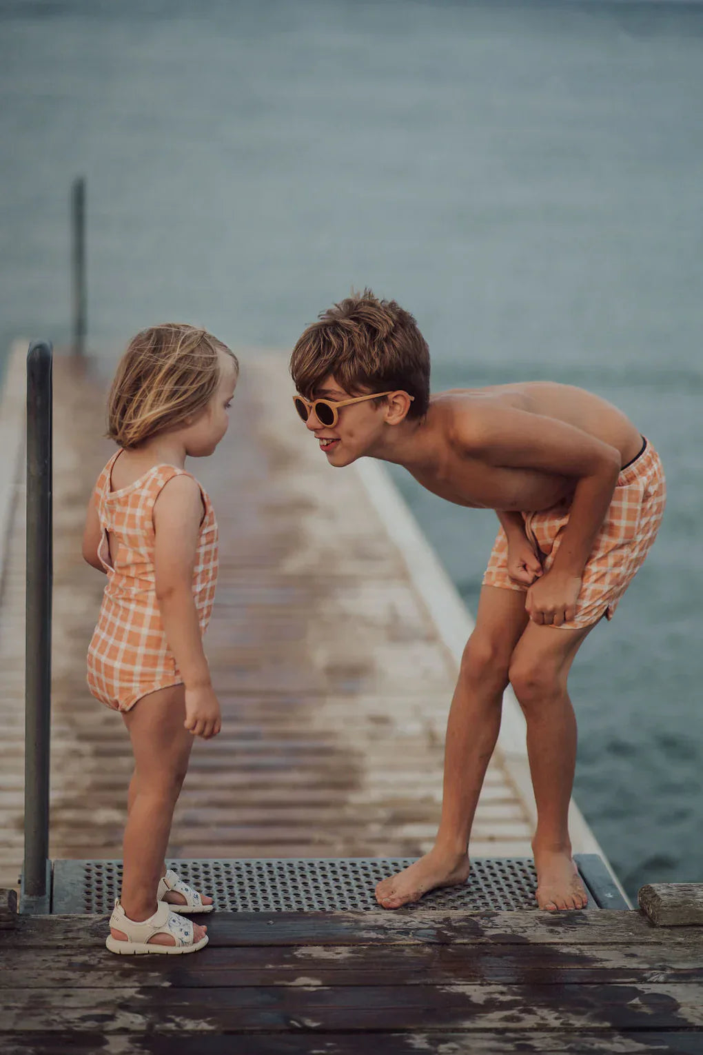 Swim Trunks | UPF + Recycled - Sienna Gingham - The7Letter