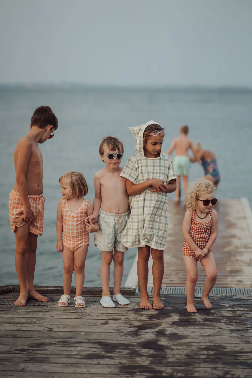 Swim Trunks | UPF + Recycled - Sienna Gingham - The7Letter