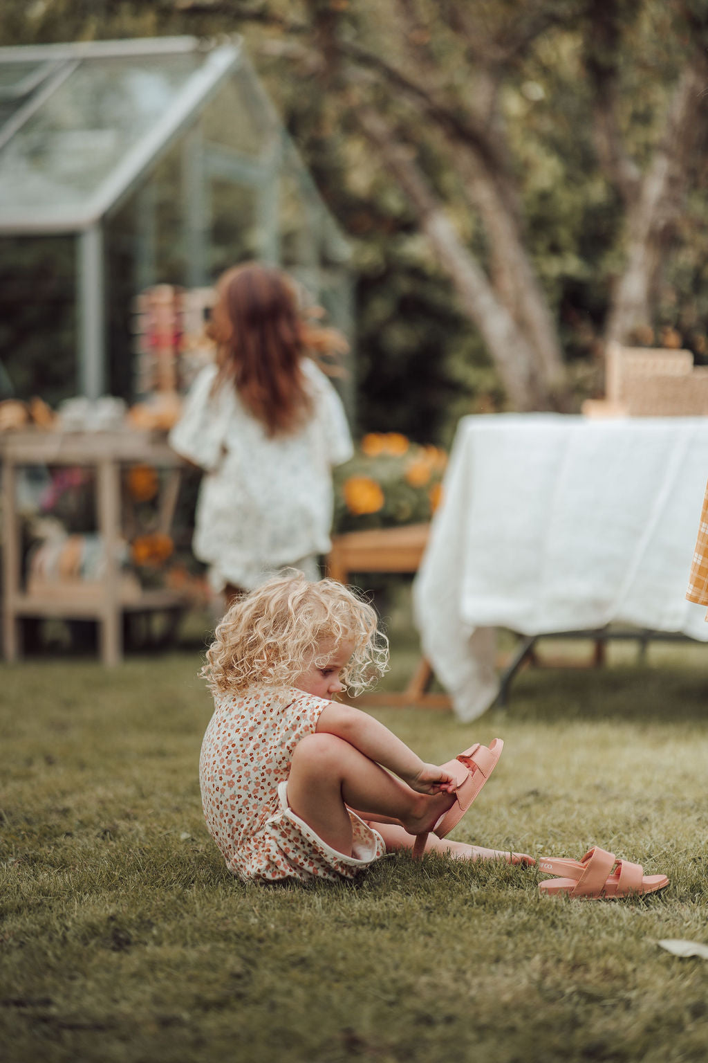 Retro Shorts | Organic Cotton Terry - Sunset Meadow - The7Letter
