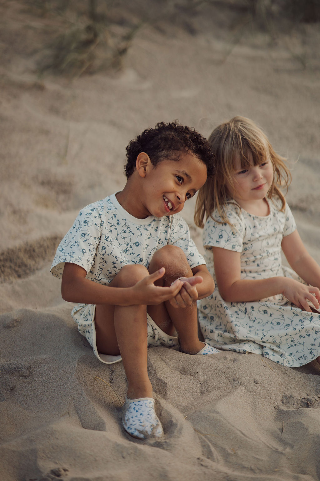 Sweetheart Twirl Dress | Organic Cotton Jersey - Scandi Floral - The7Letter
