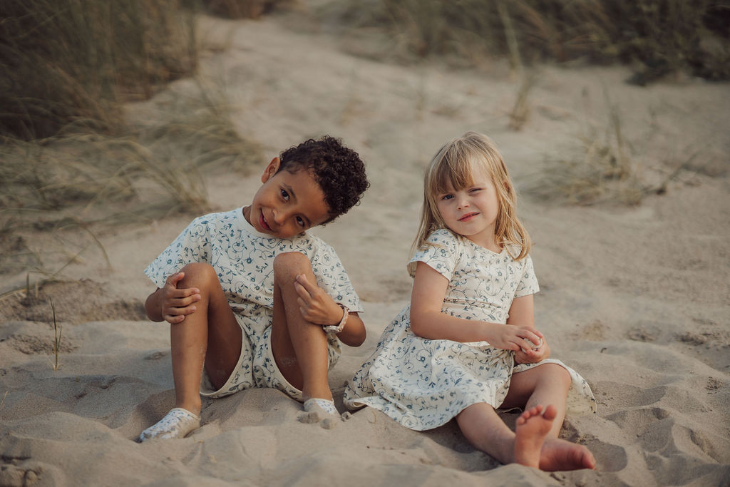 Sweetheart Twirl Dress | Organic Cotton Jersey - Scandi Floral - The7Letter